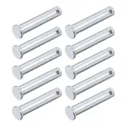Clevis Pins (10mmx50mm) 12Pcs, Single Hole Flat Head Carbon Steel Fastener Pin