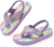 Kinghealth Toddler Flip Flops Girls & Boys Sandal Kids Flip Flop with Back Strap for Summer and Beach