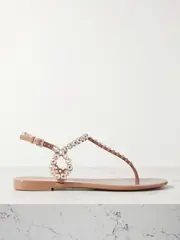 [Aquazzura] Aquazzura - Almost Bare Crystal-embellished Pvc Sandals - Baby pink - IT40 IT 40 Pink