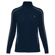 Original Penguin Women Mock Neck Full-Zip Golf Jacket Black Iris - FA24 NEW