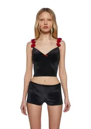 [Sugar Thrillz] Frosted Rose Corset Top