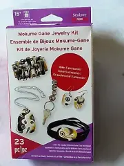 NEW Sculpey Premo Mokume Gane Jewelry Kit age 15+ oven bake make 5 accessories
