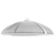 Stainless Steel Round Fire Pit Spark Screen with Handle - 36" Cover Lid