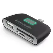4 in 1 OTG/TF/SD Smart Card Reader Adapter USB-C Charge Port