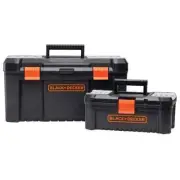 Black & Decker BDST60129AEV 19" & 12" Toolbox Bundle w/ Inner Tray New FREE SHIP
