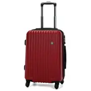 Swiss Luggage Suitcase Lightweight with TSA locker 4 wheels 360 degree rolling HardCase SN9750C-red