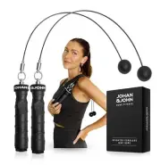 Weighted Cordless Jump Rope - Adjustable Length Ropes Ropeless Jump Rope W/Bag