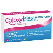 Coloxyl Glycerol Suppositories For Adults X 12