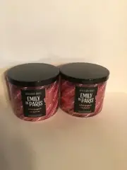 Bath & Body Works 3 wick candles Emily In Paris (2) "Champagne In Paris"