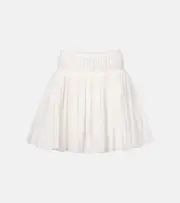 [Alaia] Alaïa Cotton and linen miniskirt AU 18 white