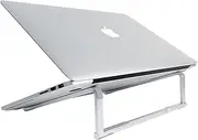 MMOBIEL Laptop Stand Foldable – Riser 10 to 18 inches - Ventilated Holder Universal - Laptop Stand for Desk Compatible with MacBook, Notebook, ASUS, Acer and More - Aluminum