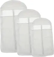 FONDOTIN 3Pcs Clear Window Garment Dustproof Bags for Clothes Storage Protective Cover for Suits Dresses and Coats for Travel and Home Organization