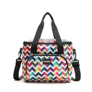 Printed Tote Bag Insulated Double-layer Portable Lunch Bag Waterproof Lunch Snack Cooler Bag Thermal Tote with Shoulder Strap