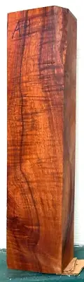 A4 Curly Koa Lumber 1 7/8" X 4" X 16 1/4" Quarter Sawn - Deep Red Color