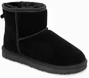 [Ozwear Ugg] Unisex Adults Classic Mini Ugg Boot, Black, US M12/W13