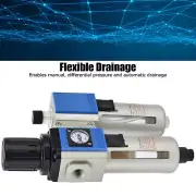 Air Compressor Filter Pressure Regulator Lubricator Combination Accessory New