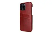 For iPhone 14 Pro Case Deluxe Leather Wallet Back Shell Slim Cover Brown