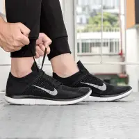 在飛比找蝦皮購物優惠-正品NIKE FREE FLYKNIT 4.0 黑白編織鞋 