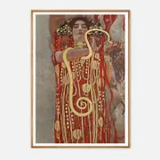 Galrie Gustav Klimt's Hygieia (1907) - Iconic Art Nouveau Print, Wood Frame, A1 60 x 84cm (23 x 33inch)