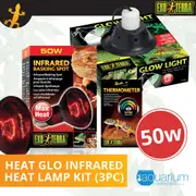 Exo Terra Heat Glo Infrared Heat Lamp Kit 50W (3pc)