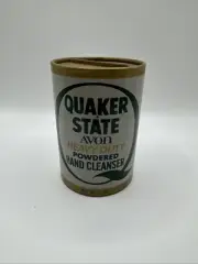 Avon Quaker State Canister - Powdered Hand Cleanser - 1970's