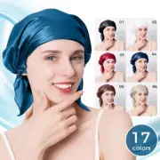 Women Pure Mulberry Silk Night Cap Sleep Hair Hat Care Satin Sleeping Bonnet