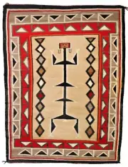 5x8 Ft Handwoven Wool Kachina Doll Design Navajo Rug Tapestry Rug Yei Chi Rug