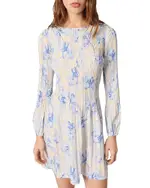Maje Patterned Pleated Dress