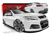 Commodore VF VF SSV VF SSV HERON WHITE NO WING A2 FRAMED PRINT (HC701S)