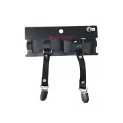 Bow Garter Belts Black Spencer's Faux Leather