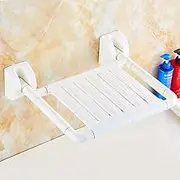 Wall Chair Wall-Mounted Shower Stool, Shower Seat for The Elderly and Children's Shower Seat Bathroom Folding Stool Shower Chair for Bathtub Can Bear 150 Kg (Color : B)