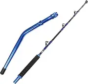 [Fiblink] 2-Piece Saltwater Offshore Heavy Trolling Rod Roller Rod Conventional Boat Fishing Pole with Roller Guides (30-50lb/50-80lb/80-120lb, 5-Feet 6-Inch)