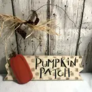 Hand painted Pumpkin Patch sign Halloween Fall finished piece