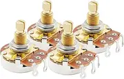 [Musiclily] Pro B500K Brass Shaft Metric Coarse 18-Spline Split Shaft Pots Linear Taper Potentiometers for Electric Guitar Bass (Set of 4)
