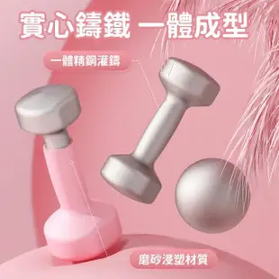 【日創生活】家用健身啞鈴組-1+2+3KG三對 送啞鈴架(健身器材 啞鈴 健身啞鈴 環保啞鈴)