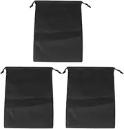 Nylon Shoes Bags Sturdy Drawstring Bag, Clothes Bags Dustproof Bags, Outdoor Camping Travel for Daily Necessities Hiking(Black)