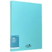Aqua Drops Display Book Fixed 40 Pockets Vivid Teal