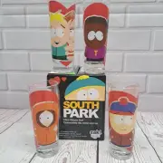 NIB South Park Set Of 4 Double Shot Glasses, Kenny, Butters, Token, Kyle