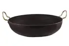 Handmade Indien Traditional Iron deep Kadai Wok Frying Pan for Cooking 4 Litres