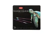 24pc Jasart Studio Art Drawing Blending Watercolour Pencil Tin Set Non-Toxic
