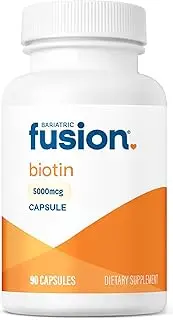 Bariatric Fusion Biotin 5000mcg for Bariatric Surgery Patients, 90 Easy to Swallow Capsules, 3 Month Supply