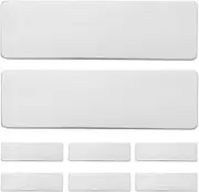GRIRIW Stainless Steel Name Tag Base Engraving Blank Metal Plate for Office School Car Desk Clip Nameplate Horizontal Card