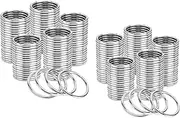Key Rings, 200 Pcs Metal Keychain Rings, Round Split Key Rings for Keychains, Split Keyrings Flat O Ring, Heavy Duty Titanium Keyring, Keys Pendants, ID Tags Car Keys Organization Key Ring