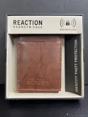 Kenneth Cole REACTION Men's RFID Thin Magnetic Pocket Wallet Tan #42
