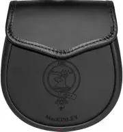 MacKinley Leather Day Sporran Scottish Clan Crest