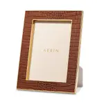 Aerin Classic Croc Leather Frame, Chestnut, 8 x 10