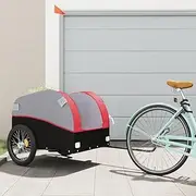 Bike Trailer Black and Red 45 kg Iron-Bike Trailer Cargo in Steel Frame,ExtraStorage Carrier