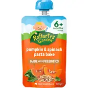 Rafferty's Garden Baby Food Pouch Pumpkin & Spinach Pasta Bake 6+ Months 120g