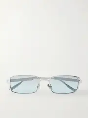 [DIOR Eyewear] DIOR Eyewear - Diorcannage S2u Rectangular-frame Silver-tone Sunglasses - One size One size Silver