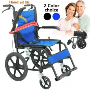 Foldable 16“ Wheelchair Armrest Free Flip Park Brakes Lightweight for Aged